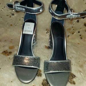 Kendall + Kylie silver sequence sandal